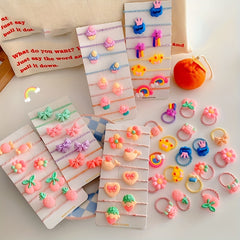30pcs Rubber Animals Hair Tie Hair Accessories for Girls Children