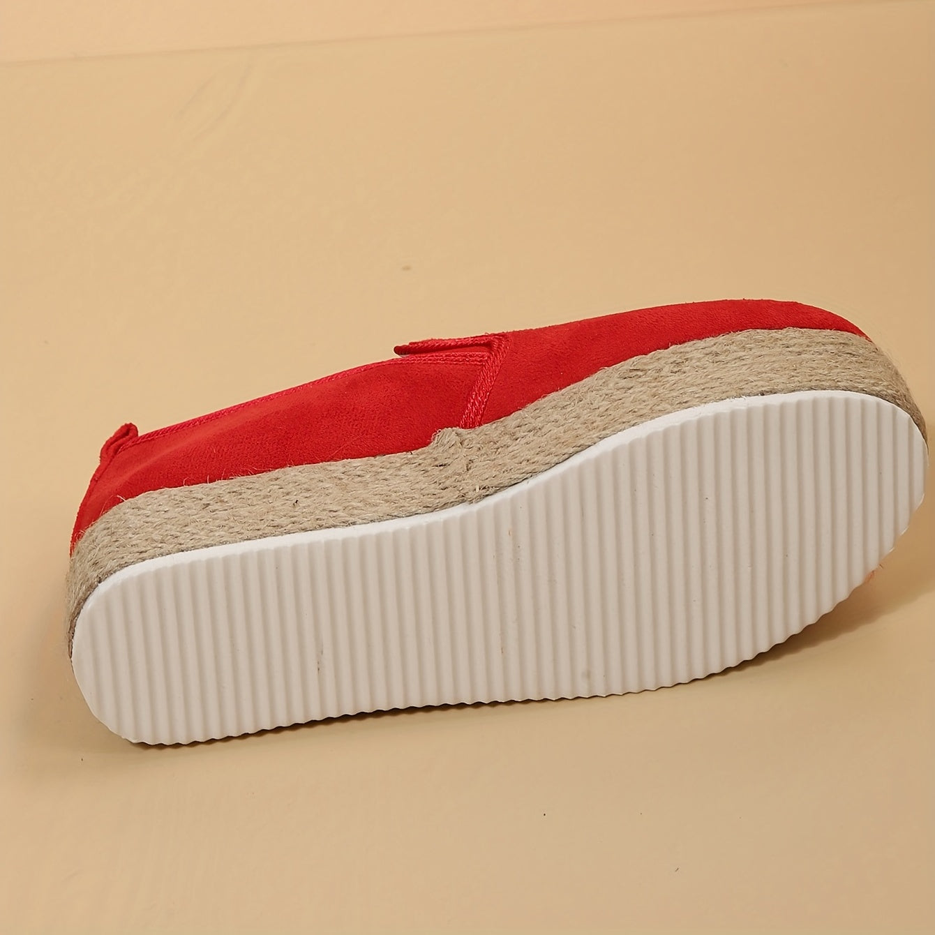 Women's Solid Platform Loafers Slip On Low Top Thick Sole Shoes