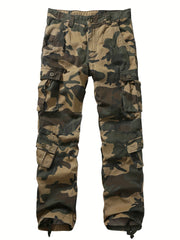 AKNAVY Camo Cargo Pants Men's Outdoor Cotton Loose Fit