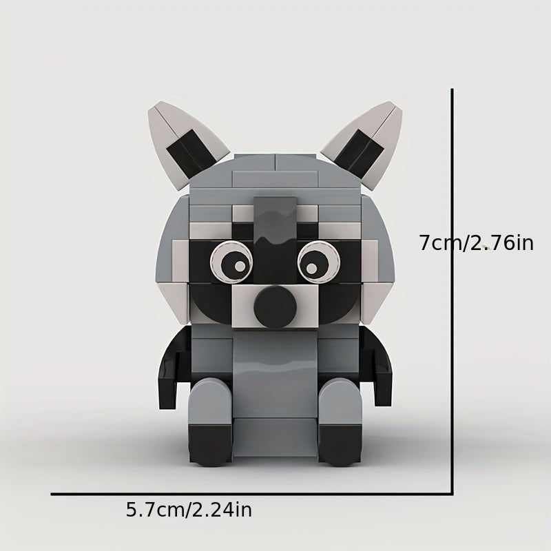 119pcs Raccoon Building Block Model Birthday Gift