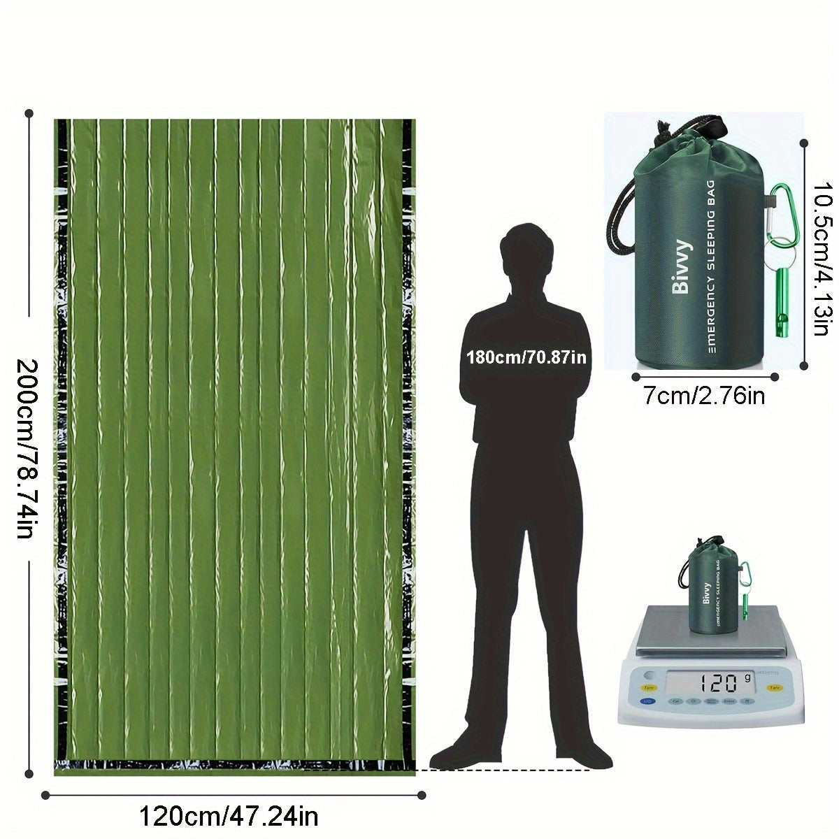 Thermal Emergency Sleeping Bag Waterproof Lightweight Survival Sleeping Bag