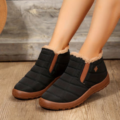 Women's Warm Snow Boots Plush Lined Short Boots Anti-skid Ankle Boots