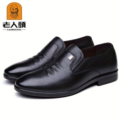 LAORENTOU Men's Leather Loafer Shoes Non Slip Formal Wedding Office