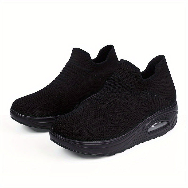 Air Cushion Mesh Sneakers Slip On Non Slip Walking Runnin