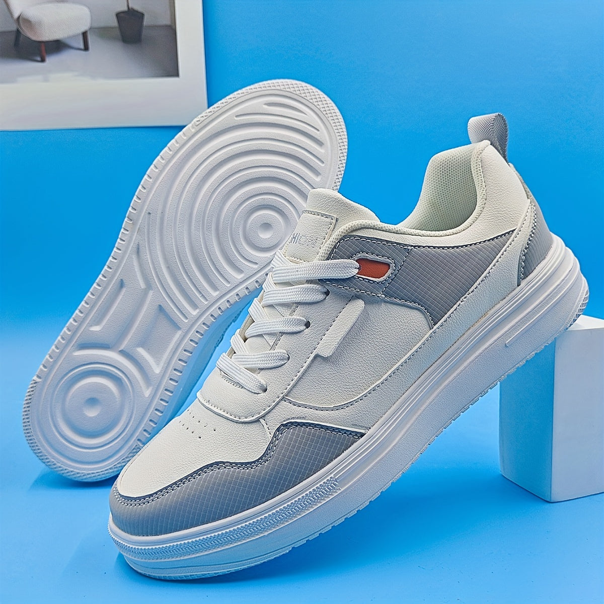 Women's Colorblock Skate Shoes Casual Lace Up Outdoor Shoes