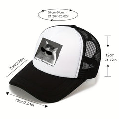 Men's Trucker Hat Mesh Breathable Sunshade Print Hip hop Cap