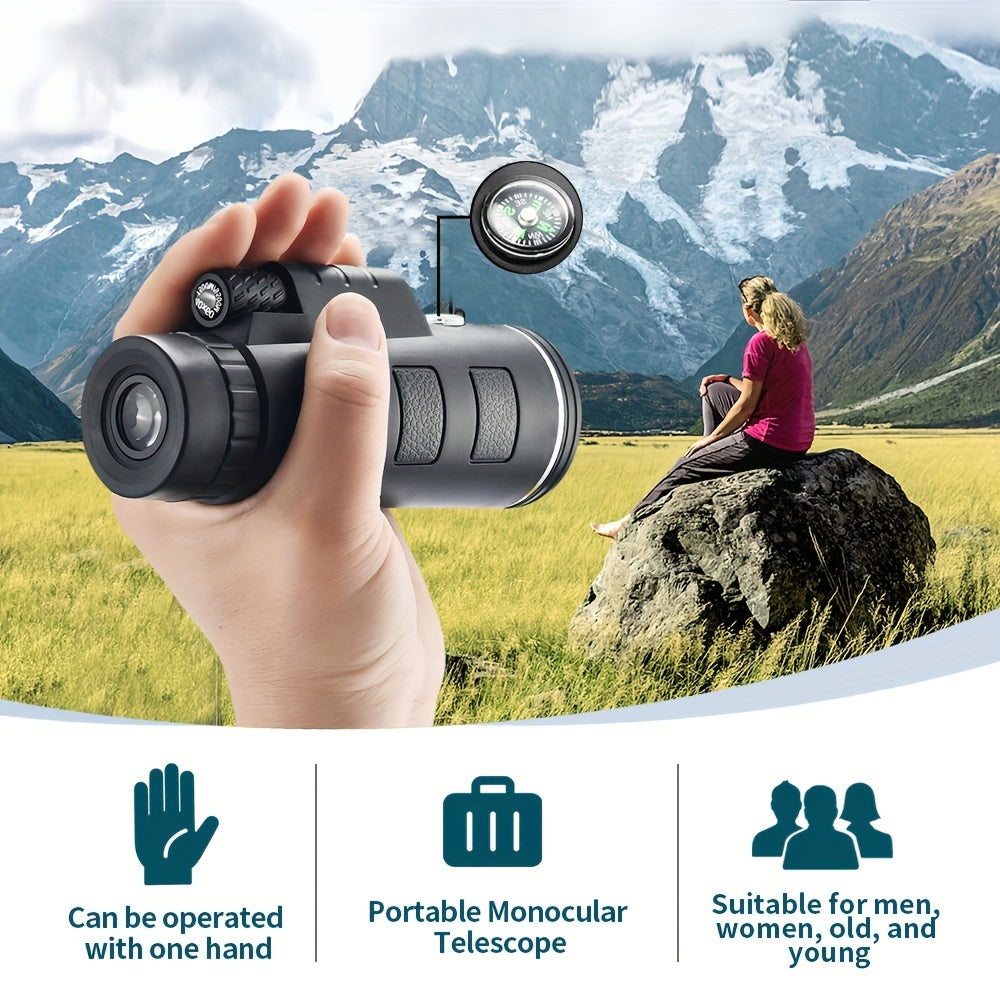 40X60 HD High Magnification Monocular with Phone Clip
