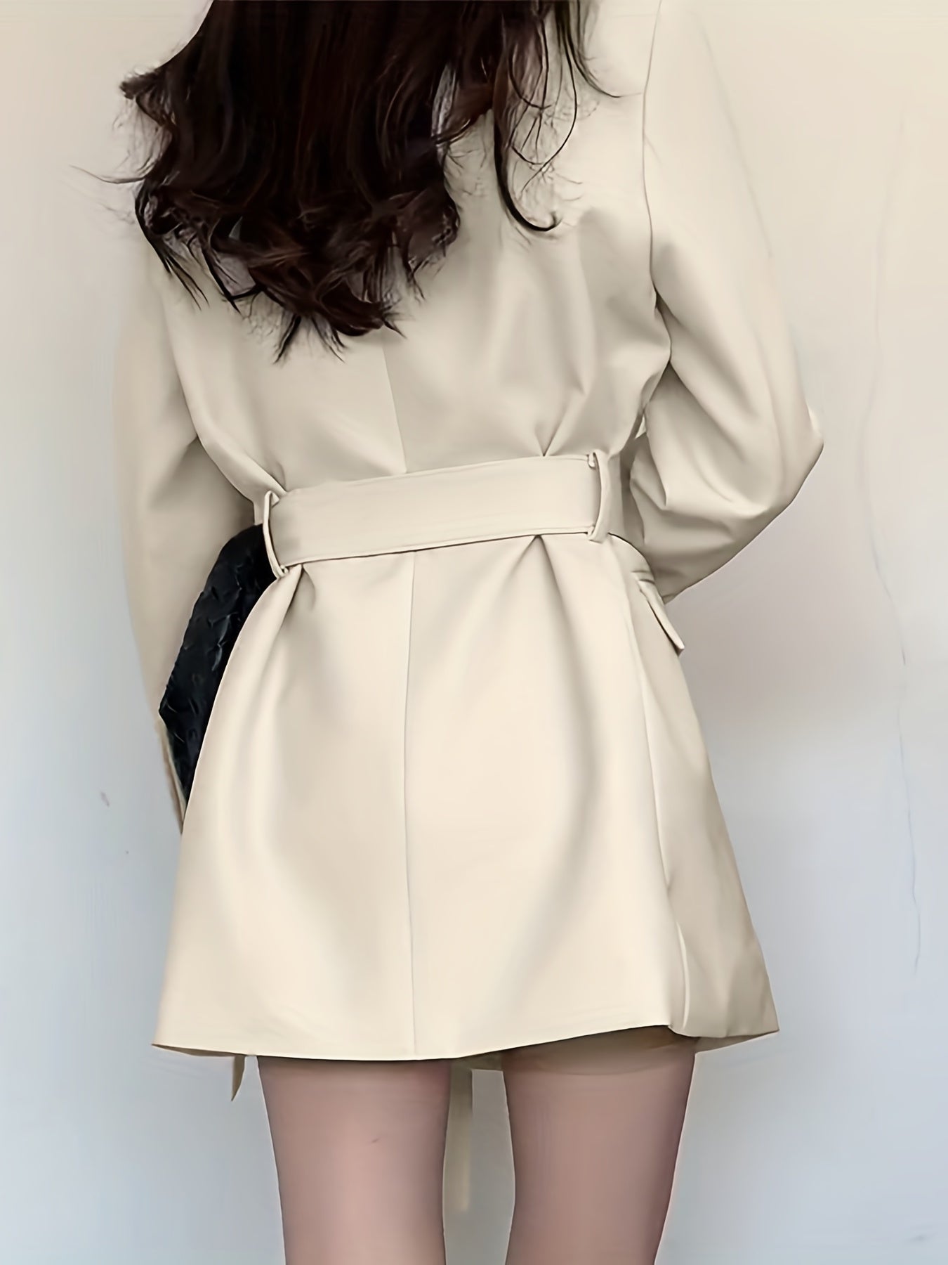 Solid Lapel Blazer Long Sleeve Work Office Outerwear Women's Clothing