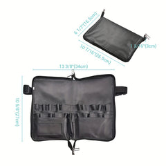 Makeup Brush Bag Waist Pack with Multiple Pockets