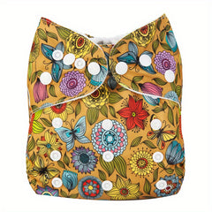 Reusable Baby Cloth Diapers One Size Adjustable Breathable & Washable