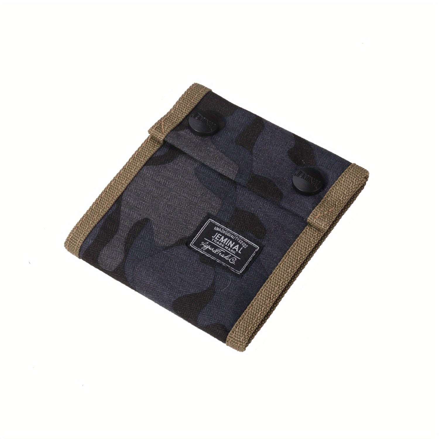 Boys Camo Trifold Short Wallet Canvas Money Clip Coin Holder