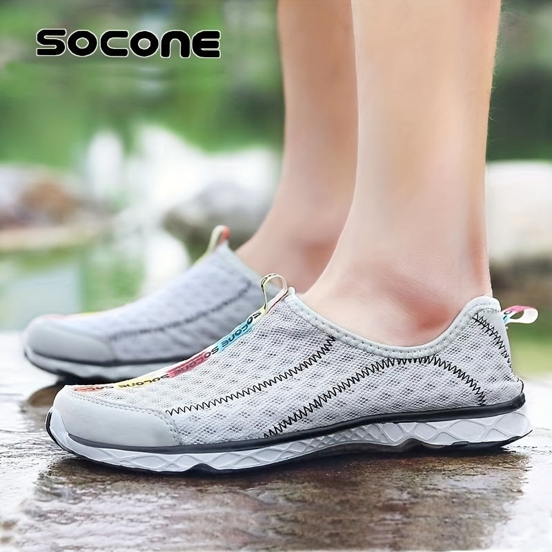 SOCONE Men's Quick Dry Water Shoes Non Slip Beach Aqua Socks