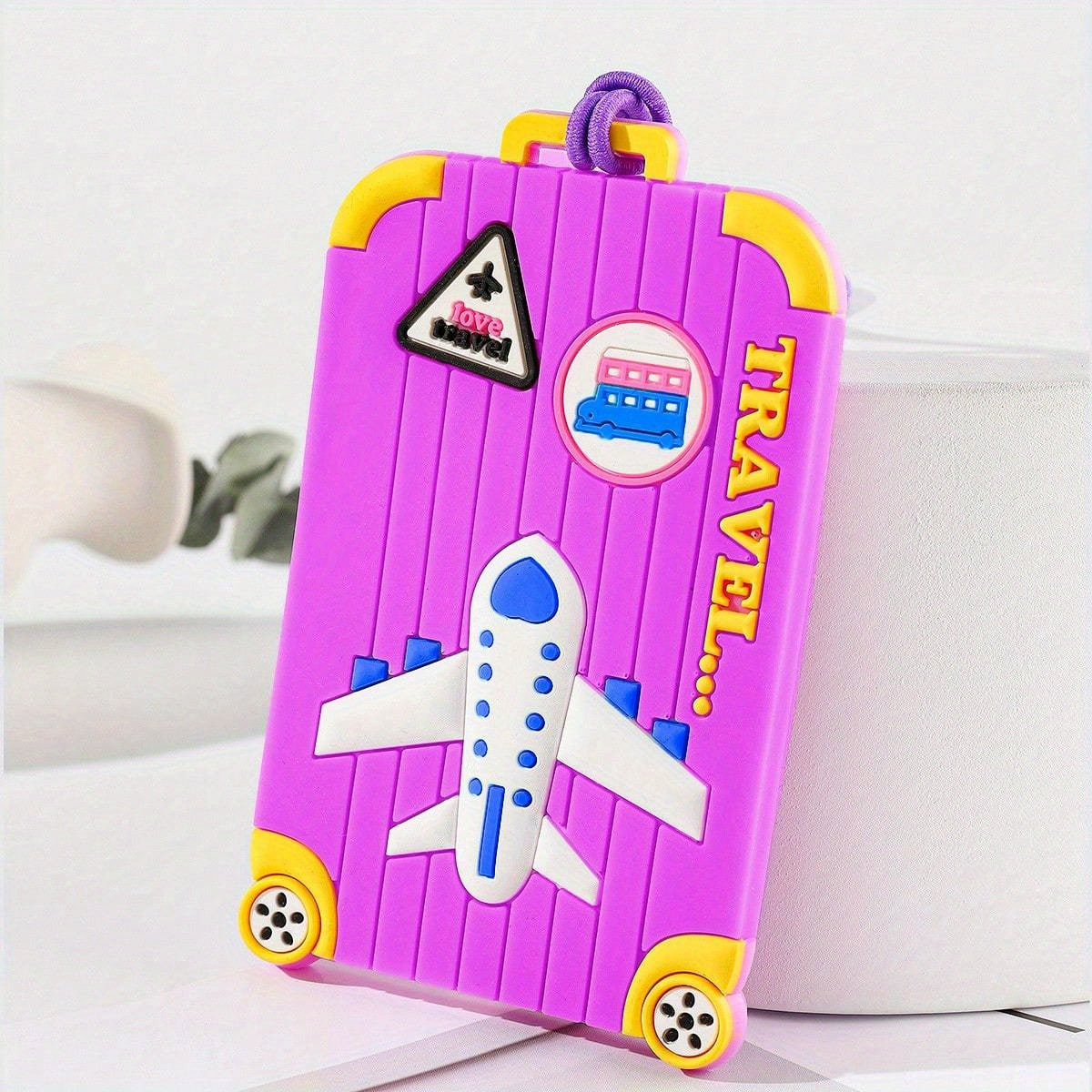 Stylish Print Silicone Tag Portable Reusable Luggage Tag Travel