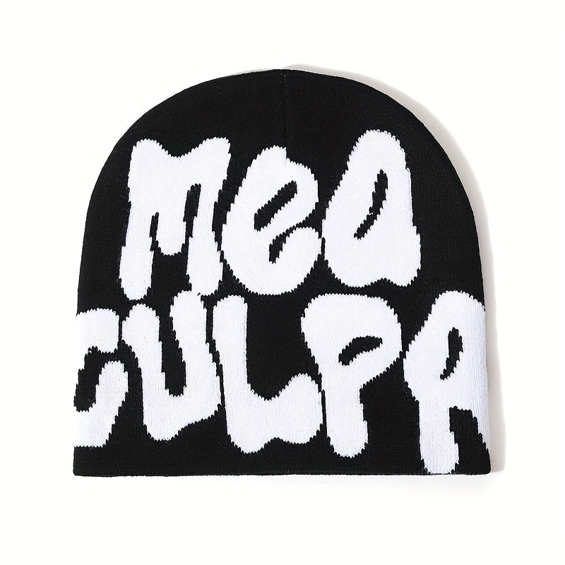 Letter Jacquard Cold Hat Woolen Hat Autumn Winter Warm Ear Protection
