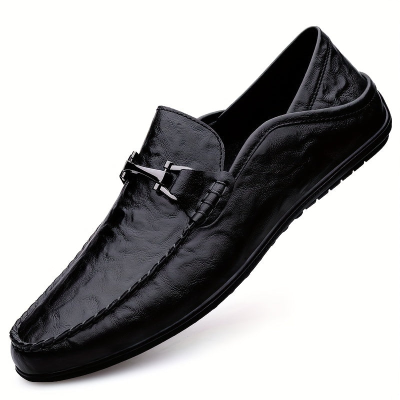 Men's No Tie Lace Slip-On Loafers Smart Casual Shoes