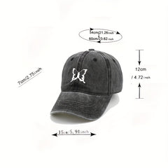 Unisex Butterfly Embroidered Baseball Cap for Outdoor Sport