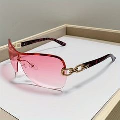 Y2K Sunglasses Semi Rimless Gradient Glasses