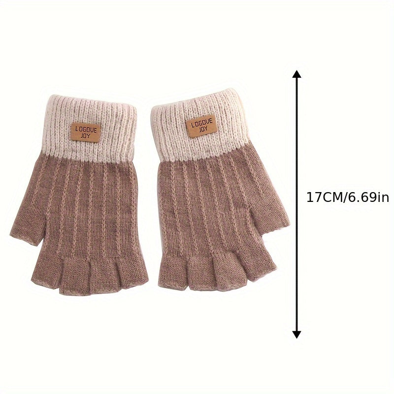 Meromibe Winter Warm Half Finger Gloves One Size Fits All