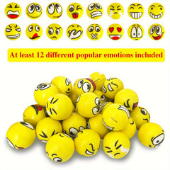 40pcs Mini 2 Inch Stress Relief Balls Foam Squeeze Toys - Funny Expressions