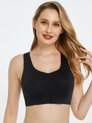 Women's Seamless Racerback Fitness Yoga Bra High Elastic