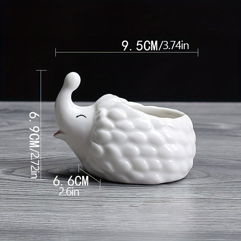 Cute Animal Ceramic Flower Pot - Hedgehog Rabbit Puppy