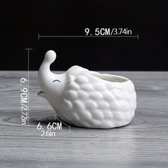 Cute Animal Ceramic Flower Pot - Hedgehog Rabbit Puppy