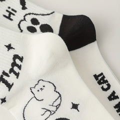 5 Pairs Girls Cartoon Animal Socks Cotton Crew Children s Socks