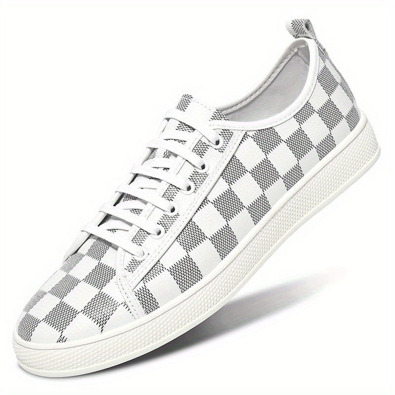 Men's Plaid Print Sneakers Lightweight Walking Shoes