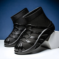 Men's High Top Rain Boots Non Slip Durable Slip On Shoes