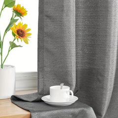 Flat Jacquard Curtain Light filtering Grommet Top Curtain