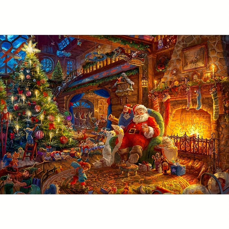 Fire Santa Claus Jigsaw Puzzle Birthday Gift