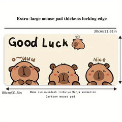 80x30cm Capybara Mouse Pad - Oversized Desk Pad