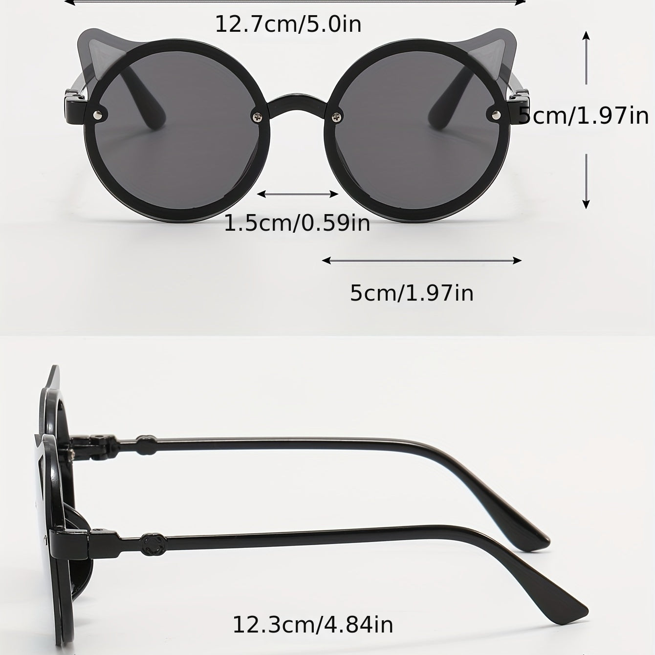 2pcs Boys' Cartoon Cat Ears Sunglasses Party Holiday Eyewear