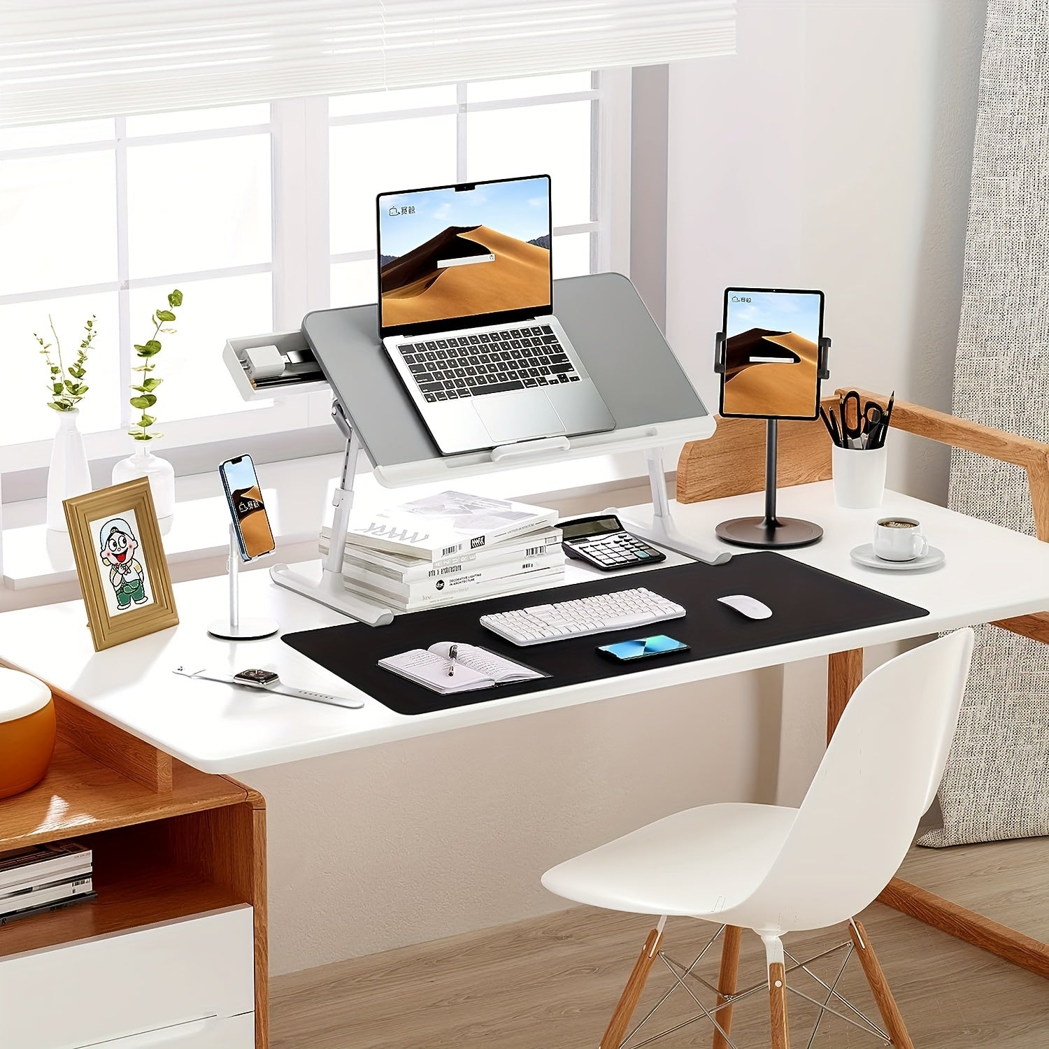 Double Sided Faux Leather Table Mat Waterproof Desk Writing Board