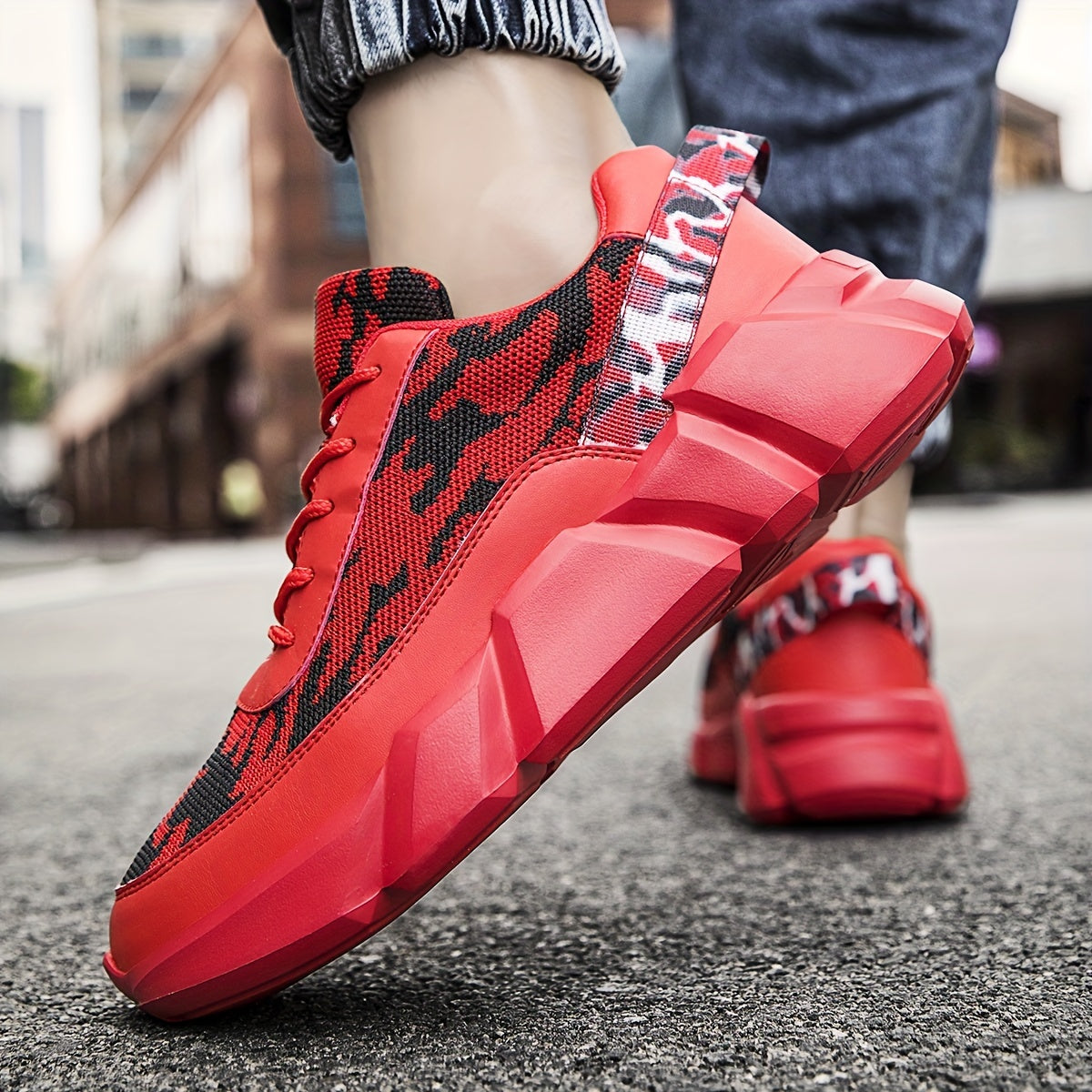 Men's Camo Lightweight Sneakers Non Slip Spring Summer Shoes