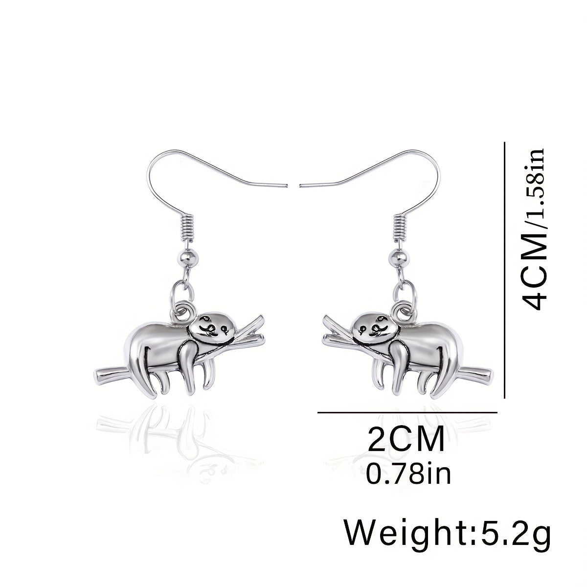 Sloth Earrings Small Animal Cartilage Stud Earrings Jewelry