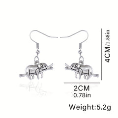 Sloth Earrings Small Animal Cartilage Stud Earrings Jewelry