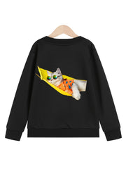 Leisure Cat Graphics Girls' Sweatshirt Pullovers For Fall Winter