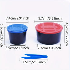 10pcs Plastic Earthworm Live Bait Box Red Worm Storage Fishing Accessories