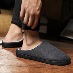 Men's Memory Foam Plush Lining Slippers Winter Comfort