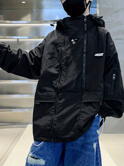 Kid's Zip Up Hooded Windbreaker Jacket for Outdoor Activities
