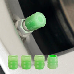 4 Packs Car Tire Luminous Valve Cap Small Valve Cap
