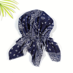 Paisley Print Head Wrap Turban Elastic Bandana Unisex Headscarf