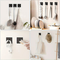 Stainless Steel Adhesive Hooks for Hanging Coat Hat Towel