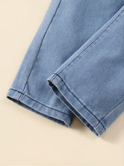 Girls Denim Jeans with Pockets Kids Spring Fall Clothing