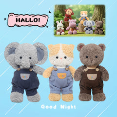 Plush Toy Elephant Cat Bear Suspenders Series Birthday Valentine's Gift