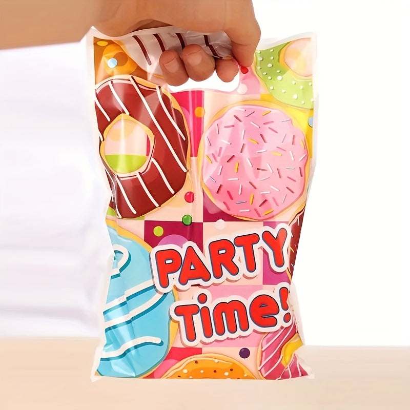 50pcs Donut Party Treat Bags Sweet Goodie Bags for Donut Theme Favors