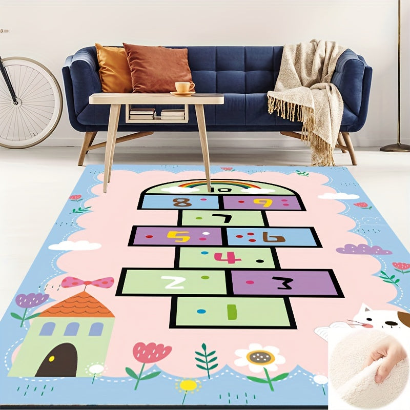 Kids Hopscotch Area Rug Ultra Soft Play Mat