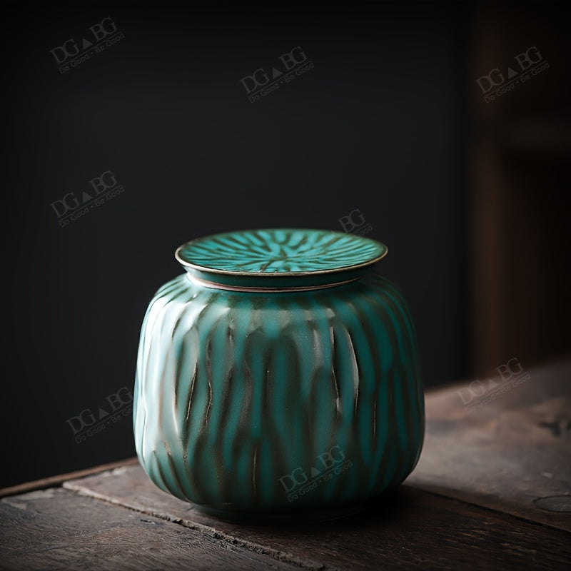 Atrovirens Funeral Ceramics Ash Urn for Small Animals Dog Keepsake