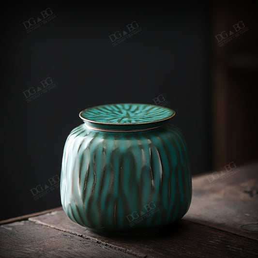 Atrovirens Funeral Ceramics Ash Urn for Small Animals Dog Keepsake